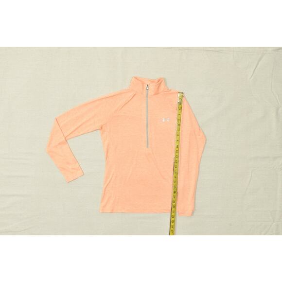 Under Armour HeatGear Loose Fit Half-Zip Pullover Size M Women's Orange - Picture 4 of 8